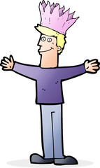 cartoon man in paper hat