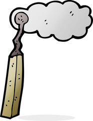 cartoon burnt match
