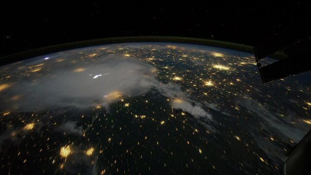 Earth night lights from the International Space Station. Credits: Earth Science and Remote Sensing Unit, NASA JSC.