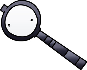 quirky gradient shaded cartoon magnifying glass