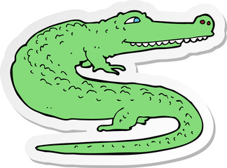 sticker of a cartoon crocodile