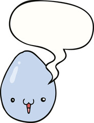 cartoon egg and speech bubble