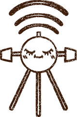 Satellite Charcoal Drawing