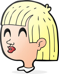 cartoon female face