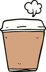 cartoon doodle coffee cup
