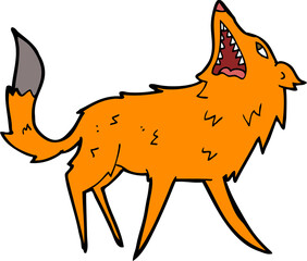 cartoon snapping fox
