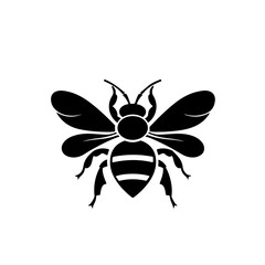 Bee graphic Logo Monochrome Design Style