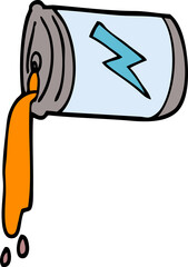 Obraz premium cartoon doodle unhealthy drink