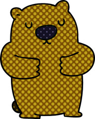 quirky comic book style cartoon beaver