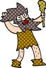 cartoon doodle crazy caveman