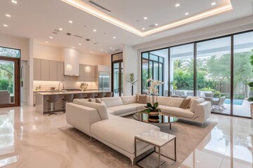 High-end real estate with luxurious interior design