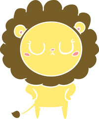 flat color style cartoon lion