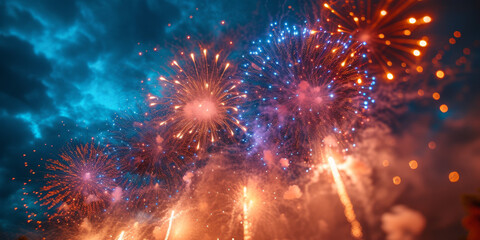 Fototapeta premium 4th of July fireworks