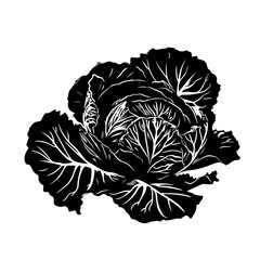Cabbage Logo Monochrome Design Style