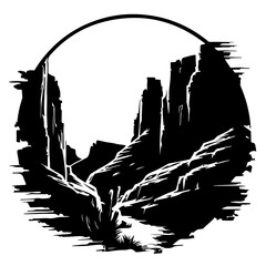 Canyon Logo Monochrome Design Style