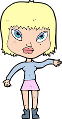 cartoon woman making gesture