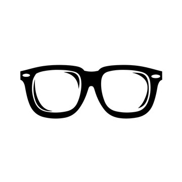 Eyeglasses Frame Logo Monochrome Design Style