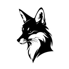 Fox Head Logo Monochrome Design Style