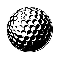 Golf Ball Logo Monochrome Design Style