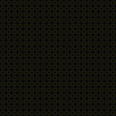Abstract geometric pattern with lines and overlapping squares. Seamless vector background in black and gold color. Texture. Vector.