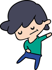cartoon of a kawaii cute boy