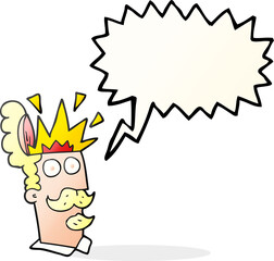 speech bubble cartoon man with exploding head