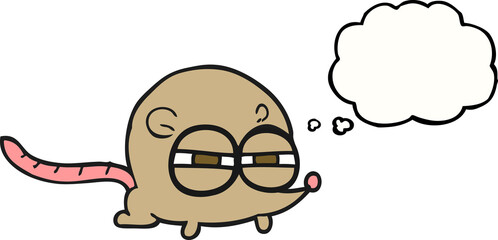 Obraz premium thought bubble cartoon evil mouse