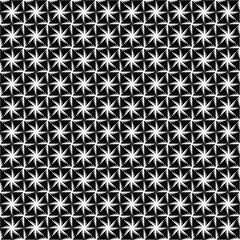 Sacred monochrome seamless pattern. Black and white repetitive ornamental oriental style texture. Abstract background. Endless geometric wallpaper. For prints, fabric, textile. Vector.