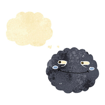 recommend clip art: cartoon happy rain cloud with thought bubble