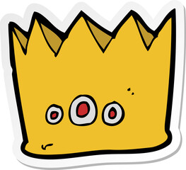 sticker of a cartoon crown