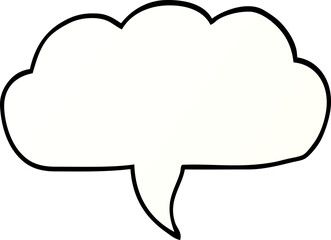 cartoon doodle cloud speech bubble