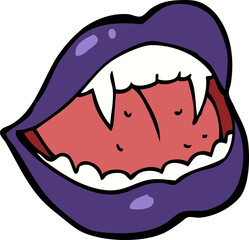 cartoon vampire lips