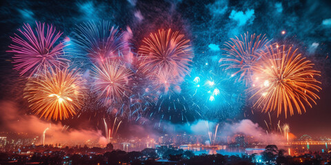 Fototapeta premium 4th of July fireworks