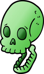 cartoon doodle skull