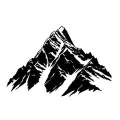 Mountain Peak Logo Monochrome Design Style