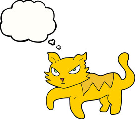thought bubble cartoon cat