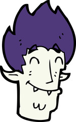 Fototapeta premium cartoon happy vampire head
