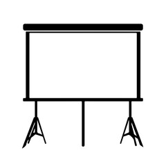 Projector Screen Logo Monochrome Design Style