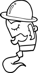 cartoon man wearing hat