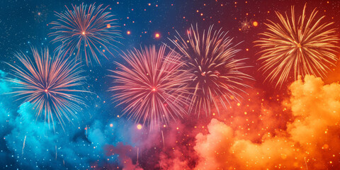 Fototapeta premium 4th of July fireworks