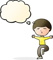 cartoon angry man with thought bubble