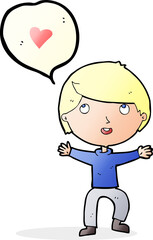 cartoon man in love