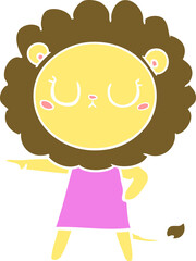 flat color style cartoon lion