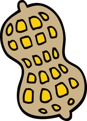 cartoon doodle peanut