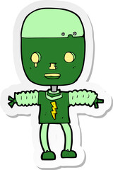 sticker of a cartoon robot
