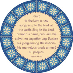 Bible verse Psalm 96: 1-3 