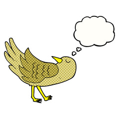 thought bubble cartoon bird