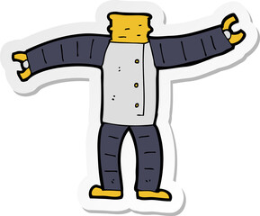 sticker of a cartoon robot body