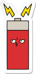 sticker of a cute cartoon battery