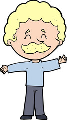 Fototapeta premium cartoon boy with mustache